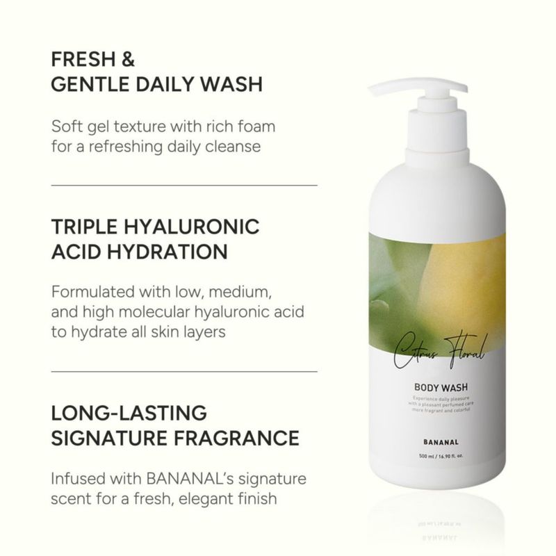Gel de Ducha BANANAL 500 ml Cítrico Floral con Ácido Hialurónico