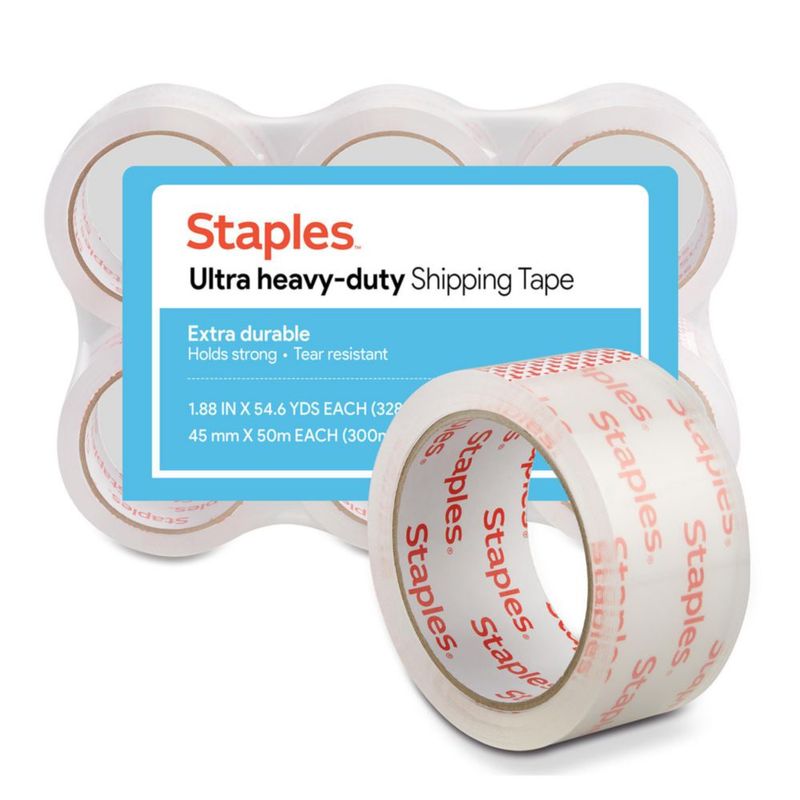 Cinta de Embalaje STAPLES 48 mm x 50 m Transparente 6 rollos