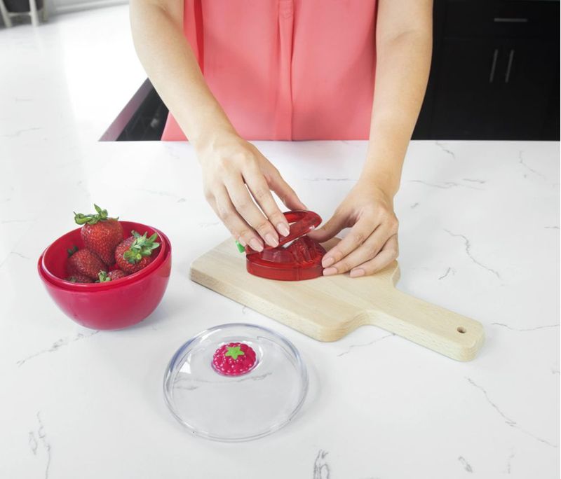 Fresa Slicer Joie Perfectly Even Fruit Cortador de fruta inoxidable