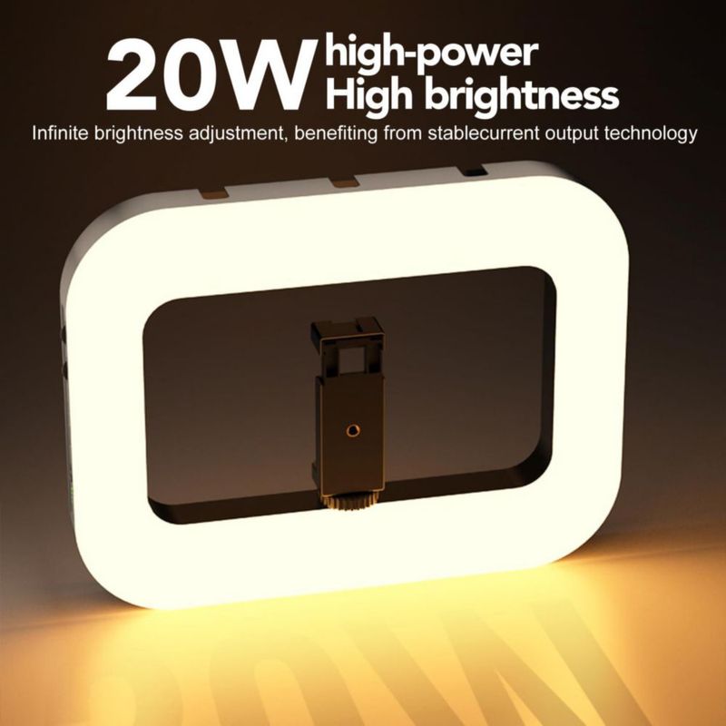 Luz de cámara Nagnahz 20 W con anillo y batería de 8000 mAh
