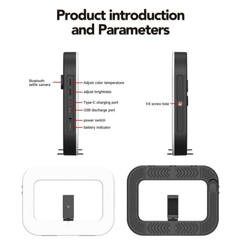 Luz de cámara Nagnahz 20 W con anillo y batería de 8000 mAh