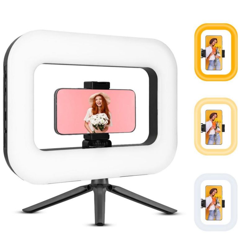 Luz de cámara Nagnahz 20 W con anillo y batería de 8000 mAh