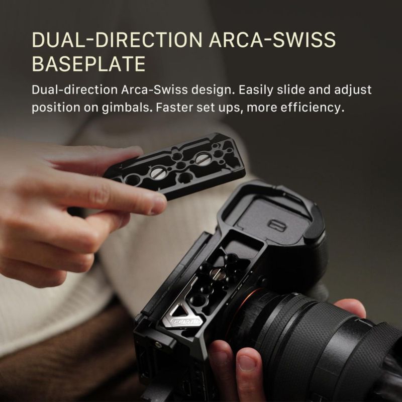 Jaula para cámara Tilta Alpha 7V/IV/R V con kit de alimentación V‑Mount negro