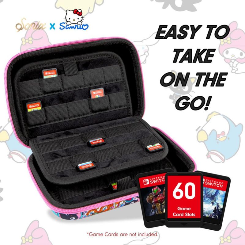Estuche de juegos Sonix de 60 ranuras Hello Kitty y sus amigos