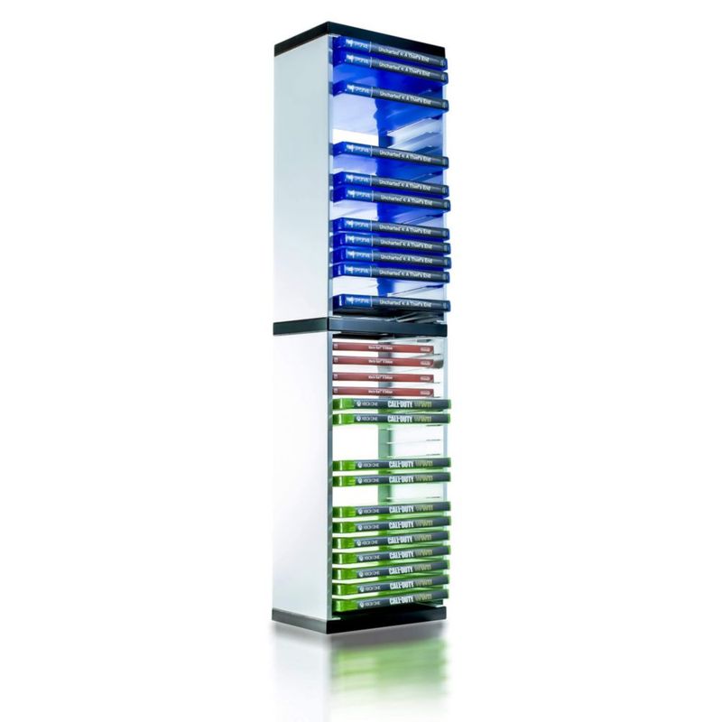 Torre de Almacenamiento de Juegos ADZ 73 cm Blanco Capacidad 36 Juegos