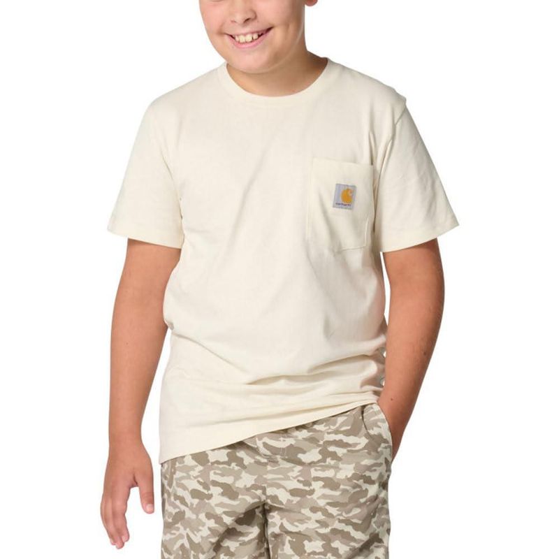 Camiseta Carhartt 5 Turtledove de manga corta con bolsillo