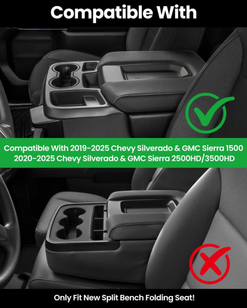 CADDY Wexyldra 2 unidades de bandejas de almacenamiento para Chevrolet Silverado y GMC Sierra