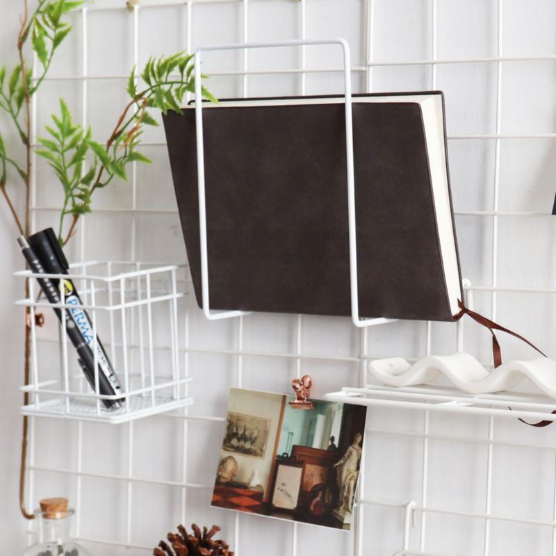 Panel de Malla Metálica PEAUARL 44x30 cm Blanco (2 unidades)