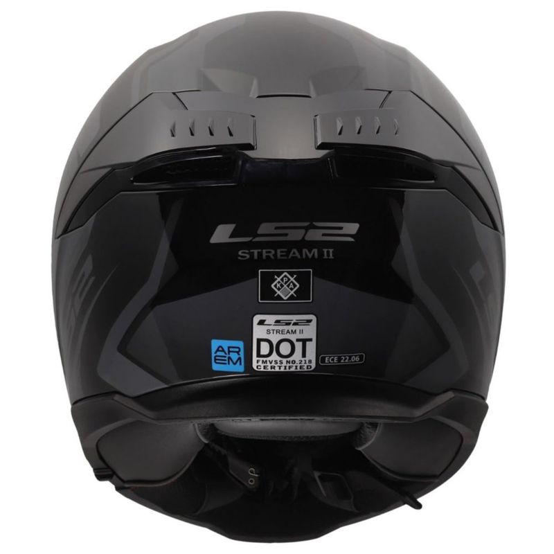 Casco integral LS2 Stream II negro/gris – Talla mediana