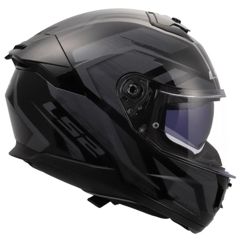 Casco integral LS2 Stream II negro/gris – Talla mediana