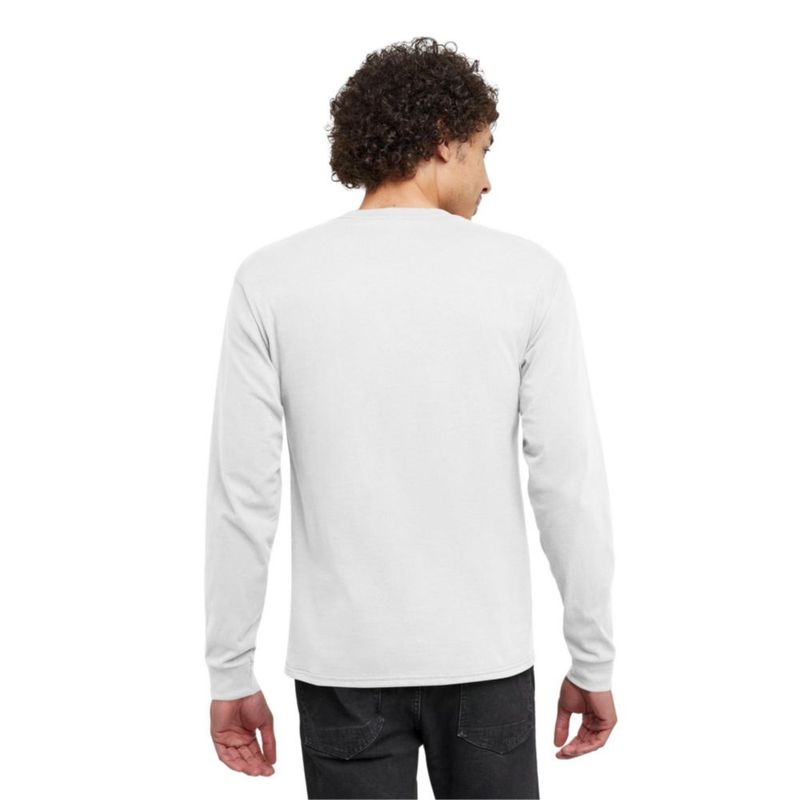 Camiseta Hanes de manga larga blanca talla mediana paquete de 4