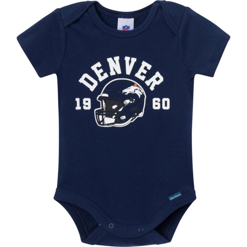 Body Gerber para Bebé Niño NFL Pack de 3 Broncos 0-3 meses