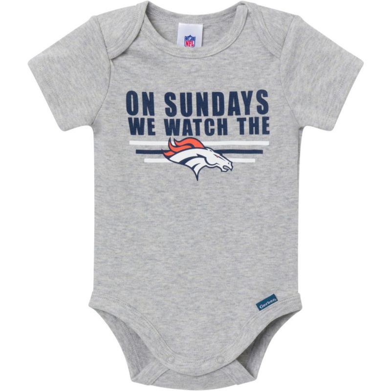 Body Gerber para Bebé Niño NFL Pack de 3 Broncos 0-3 meses