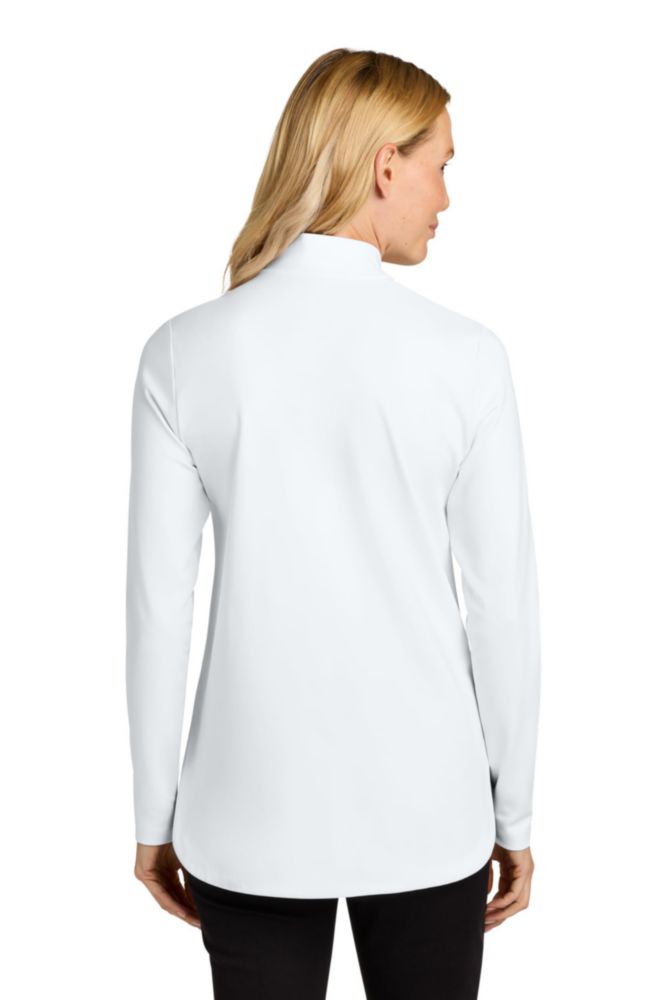 Sudadera Port Authority Blanca con Cremallera 1/4 para Mujer