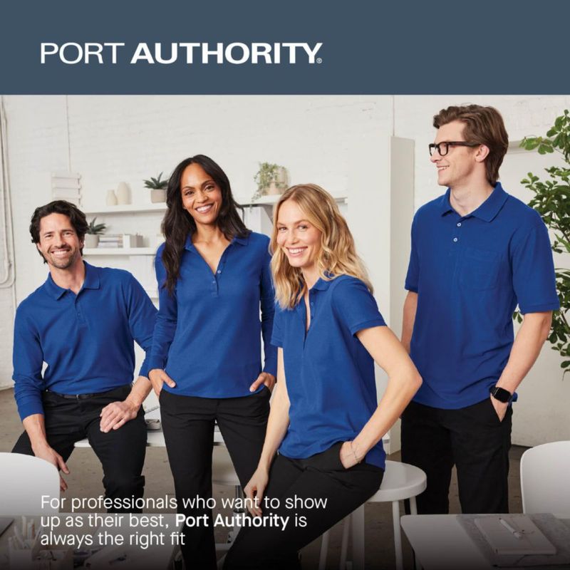 Sudadera Port Authority Blanca con Cremallera 1/4 para Mujer