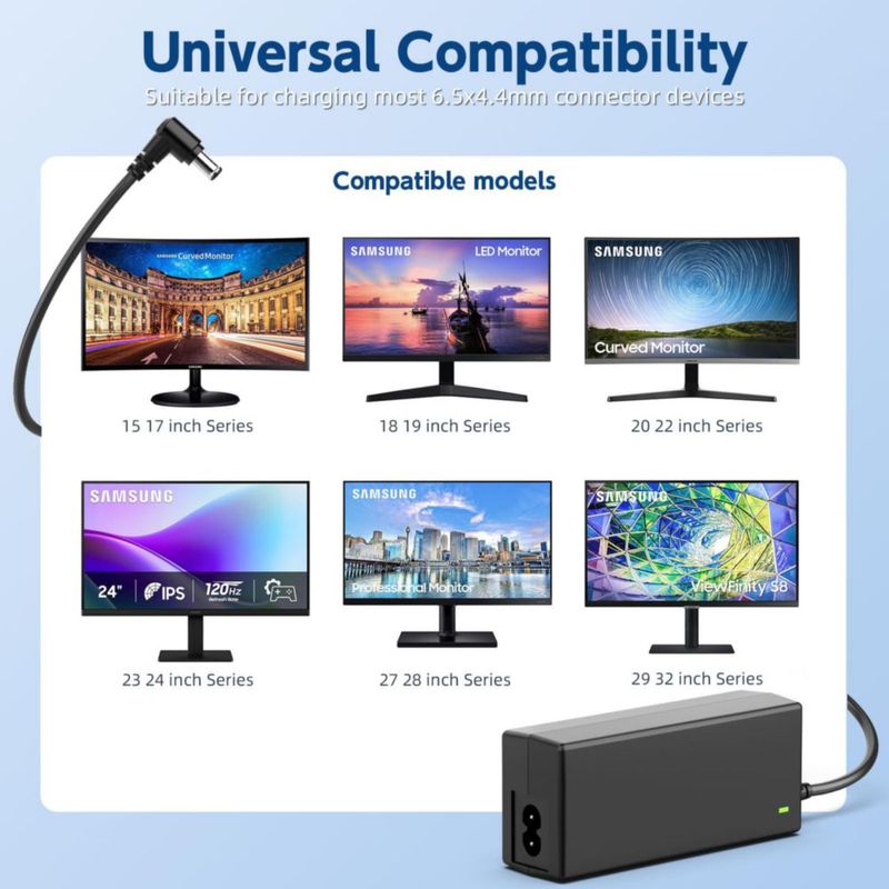 Cable de alimentación ROLADA 14V para monitor Samsung