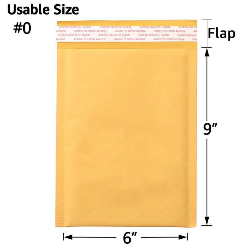 Sobres con burbujas DowDew 15 cm x 23 cm 50 unidades #0 kraft
