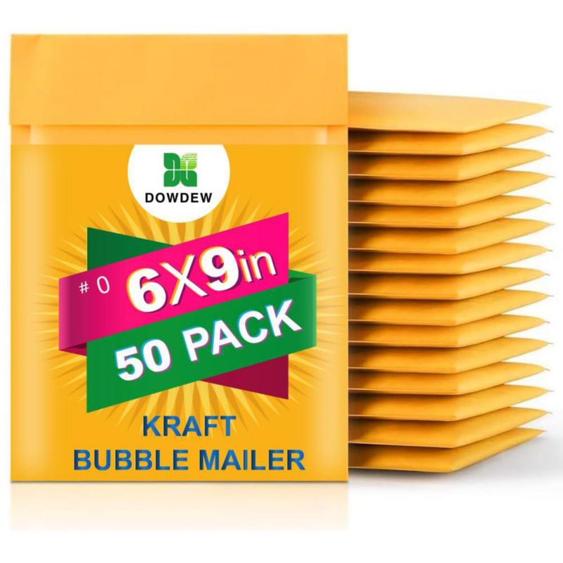 Sobres con burbujas DowDew 15 cm x 23 cm 50 unidades #0 kraft