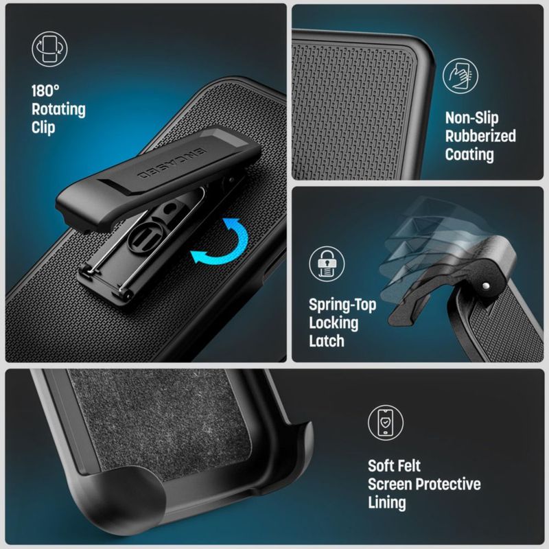 Funda ENCASED para iPhone 18 Pro Max con clip de cinturón