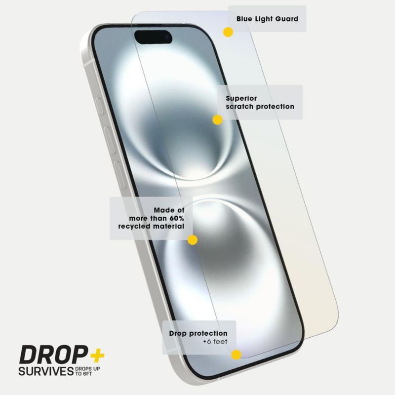 Protector de pantalla OtterBox iPhone 16 Pro con filtro de luz azul