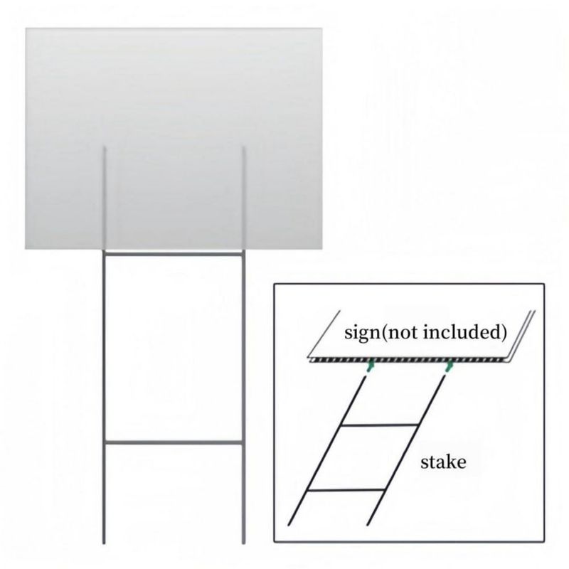 Estacas para carteles de jardín Newflager 44 cm x 18 cm – Pack de 8