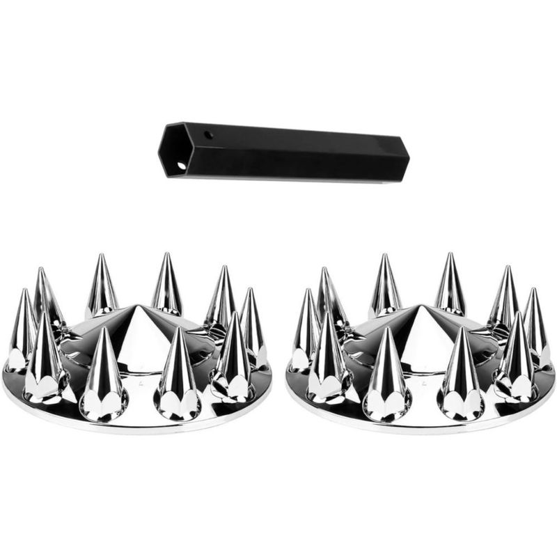 Cubierta de Rueda JESONN 33 mm Cromo con Púas - Pack de 2