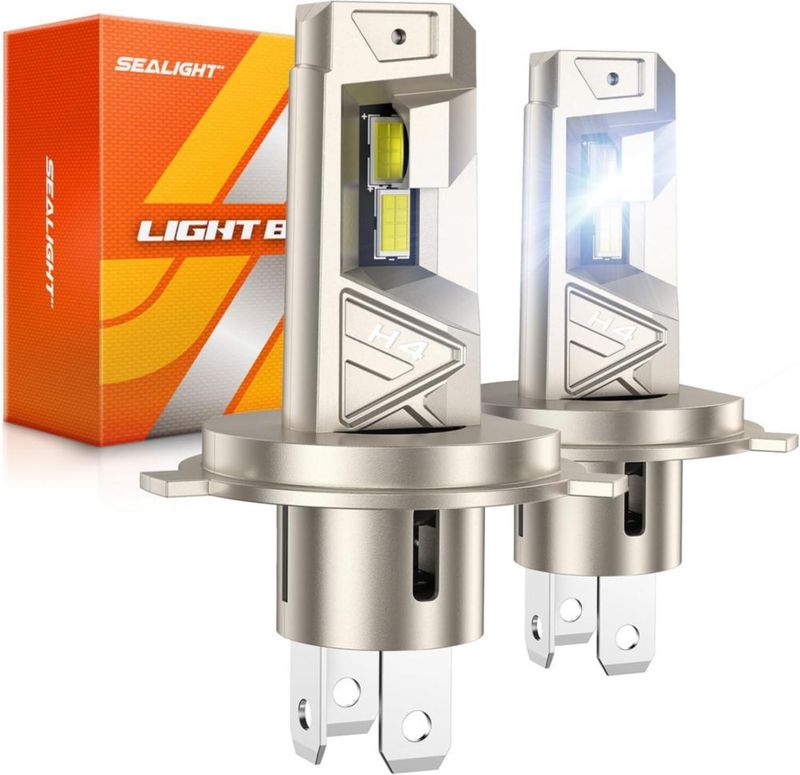 Bombilla LED SEALIGHT H4 S6 Pro 66000 lm 6500K Pack de 2
