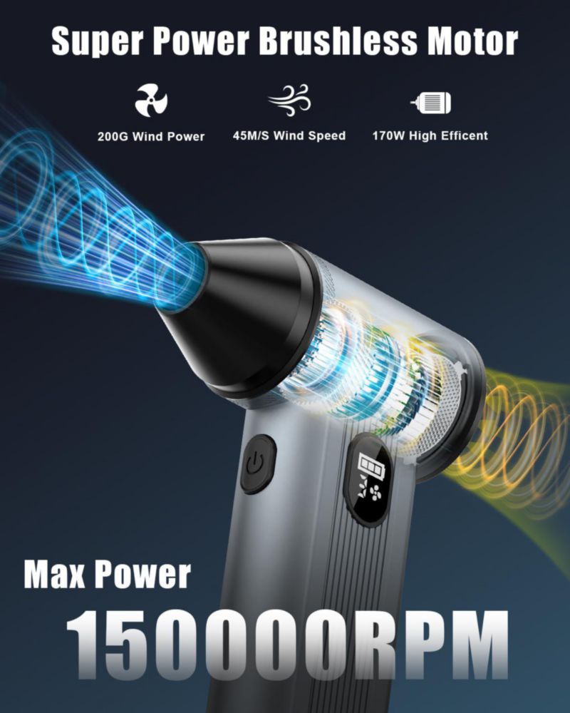 Soplador de Aire Filigo 8000 mAh LED de 4 Velocidades Ajustables