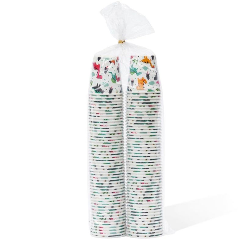 Vasos de Papel Glad 89 ml 100 unidades con Diseño de Dinosaurio