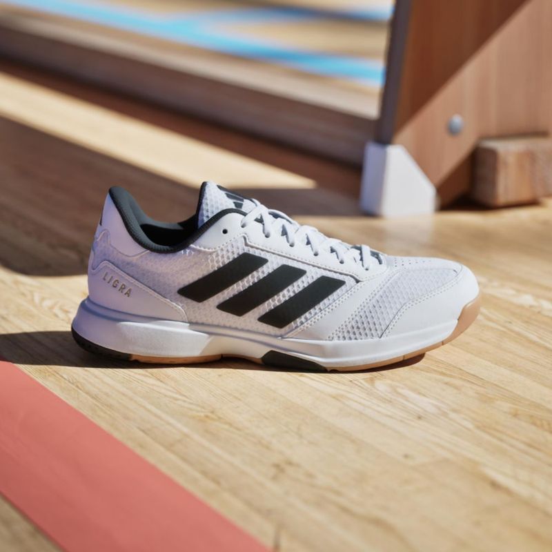 Zapatillas de voleibol adidas Ligra 8 blanco/negro talla 10