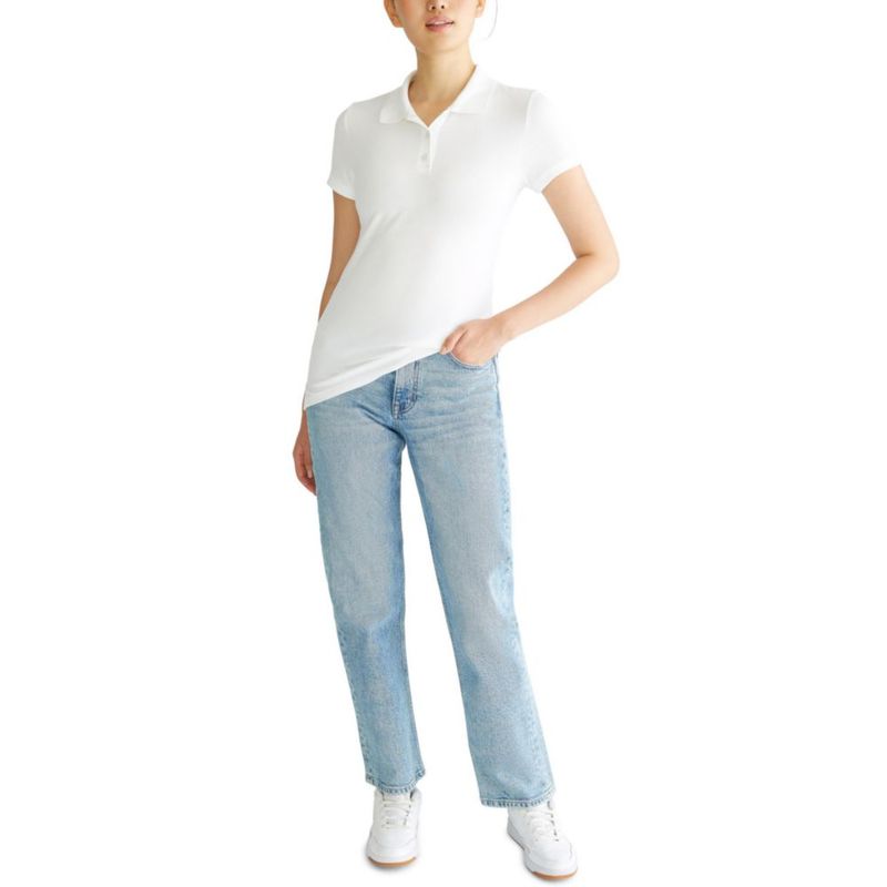 Polo AEROPOSTALE para mujer de manga corta y corte entallado