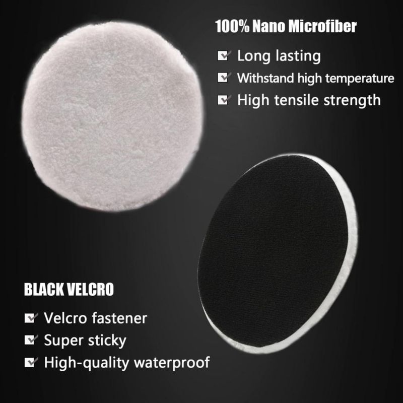 Almohadillas de Pulido ZFE 125 mm – Kit de 6 Piezas (Espuma y Lana)