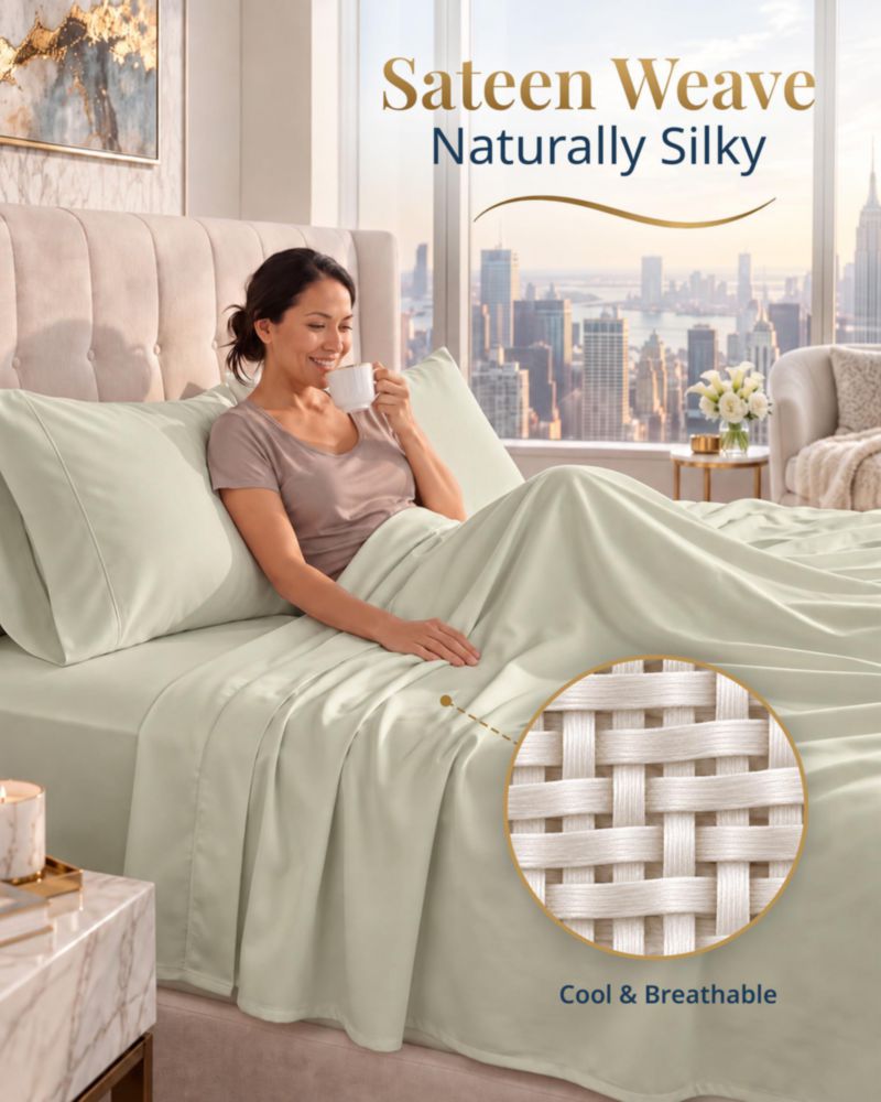 Juego de sábanas LANE LINEN Twin XL Split King Satén