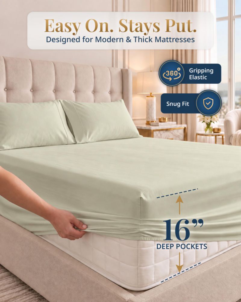 Juego de sábanas LANE LINEN Twin XL Split King Satén