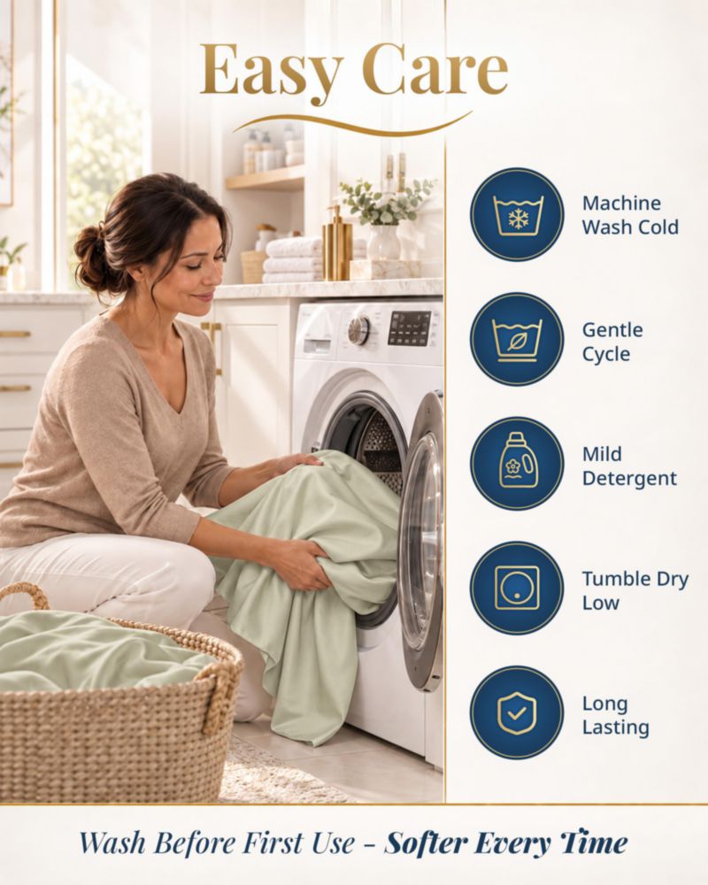 Juego de sábanas LANE LINEN Twin XL Split King Satén