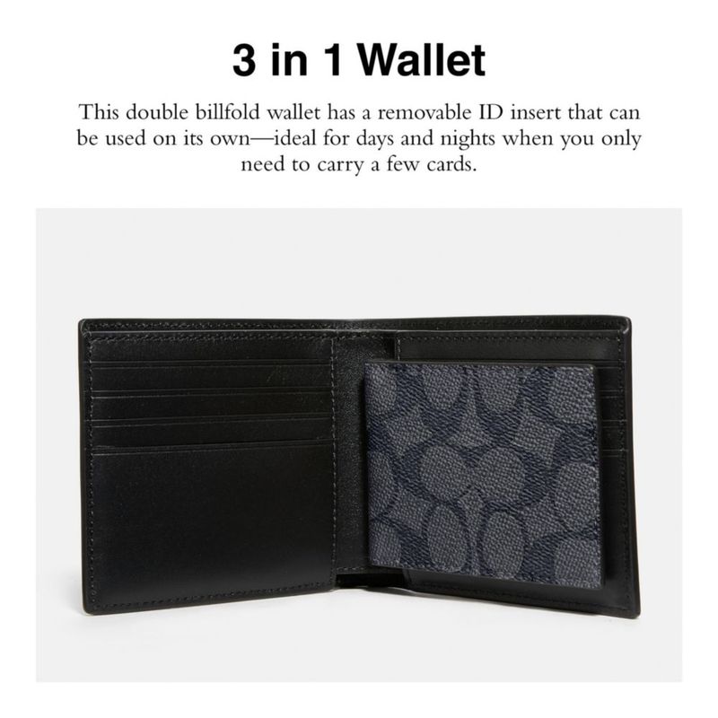 Cartera Coach 10 cm x 95 cm x 2 cm 3‑en‑1