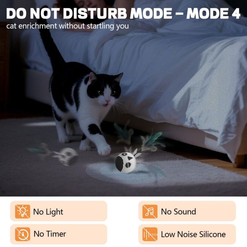 Pelota para Gato KiwiLove con Sensor de Movimiento 3 Velocidades y 4 Sonidos