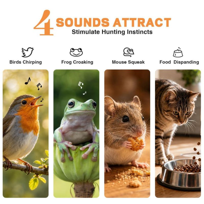 Pelota para Gato KiwiLove con Sensor de Movimiento 3 Velocidades y 4 Sonidos