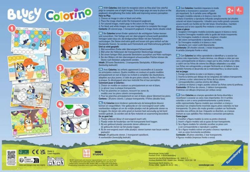 JUEGO DE MESA Ravensburger Bluey Colorino 2+