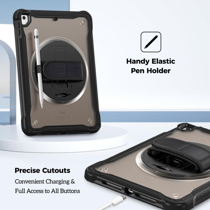 Funda ProCase para iPad 9.7" Resistente con Soporte giratorio 360° y Correa