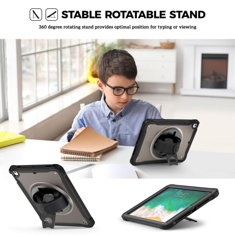 Funda ProCase para iPad 9.7" Resistente con Soporte giratorio 360° y Correa