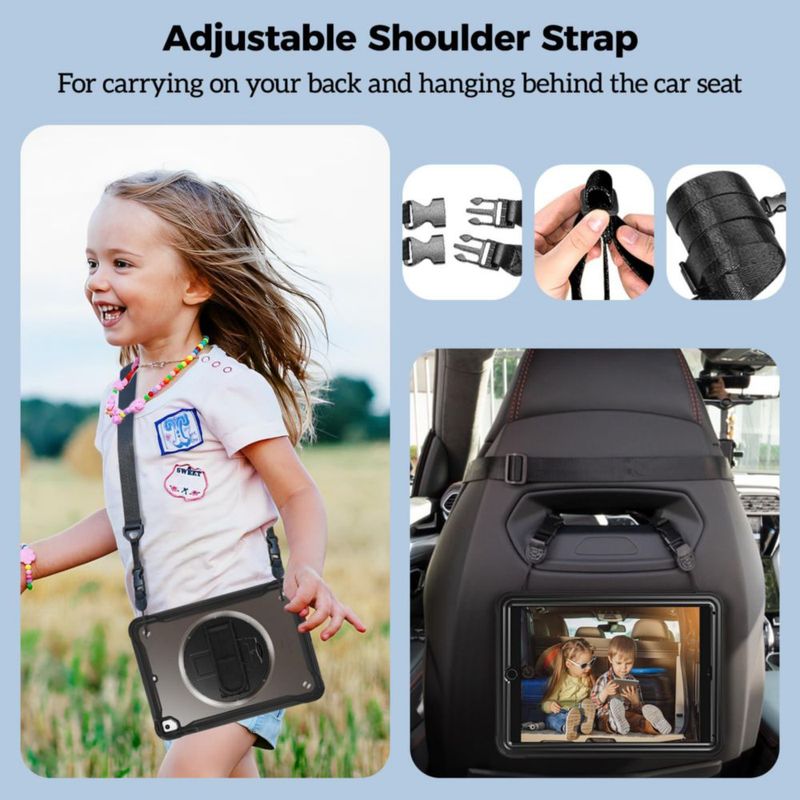 Funda ProCase para iPad 9.7" Resistente con Soporte giratorio 360° y Correa