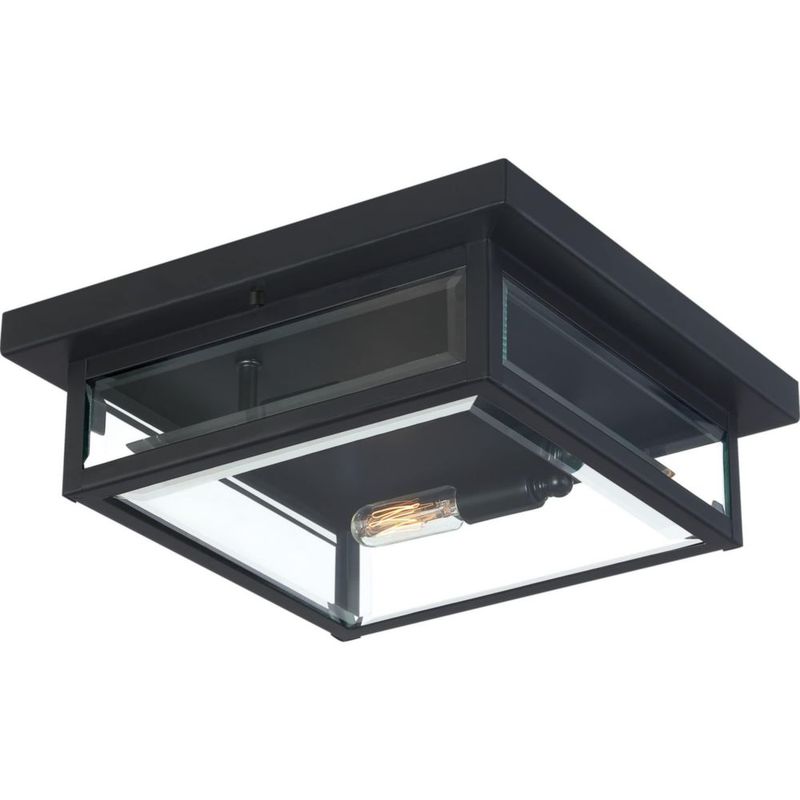 Quoizel Westover Lámpara de Techo Empotrada para Exteriores de 12" Negro Tierra