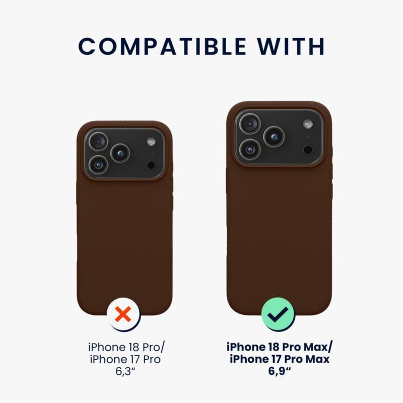 Funda kwmobile para iPhone 18/17 Pro Max – Chocolate