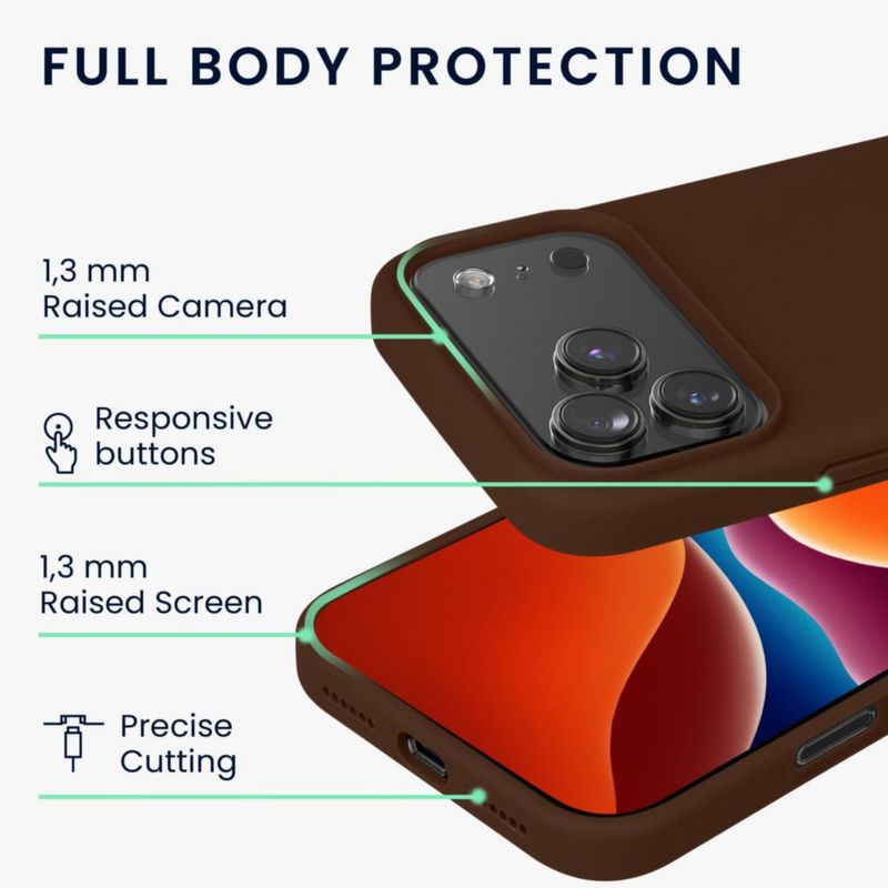 Funda kwmobile para iPhone 18/17 Pro Max – Chocolate