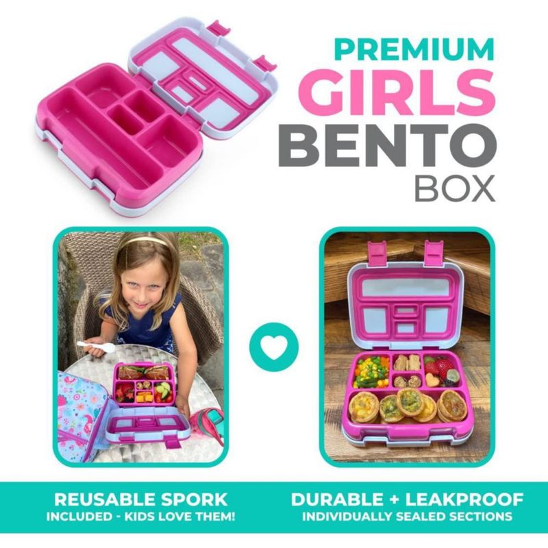Set de Caja Bento Kinsho con Termo y Bolsa de Hielo Rosa