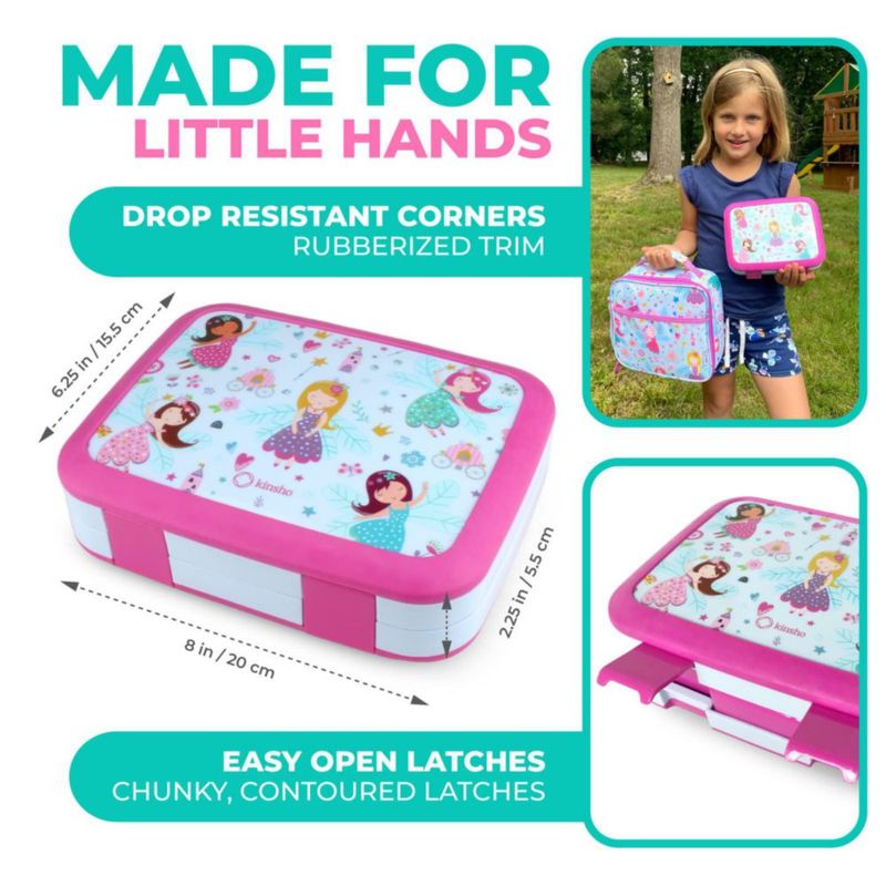 Set de Caja Bento Kinsho con Termo y Bolsa de Hielo Rosa