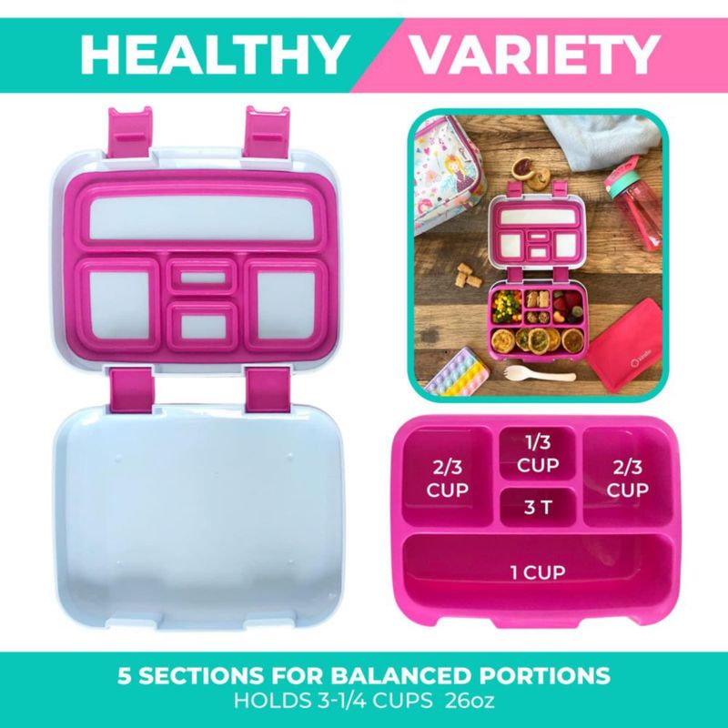 Set de Caja Bento Kinsho con Termo y Bolsa de Hielo Rosa