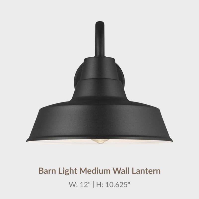 Farol de Pared Generation Lighting 27 cm Negro 1 Lámpara