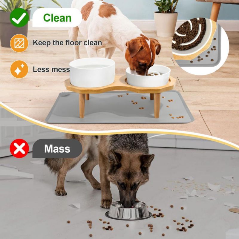 Juego de cuencos para perros YUNLINLI 16 cm Alimentación lenta cerámica blanco